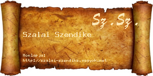 Szalai Szendike névjegykártya