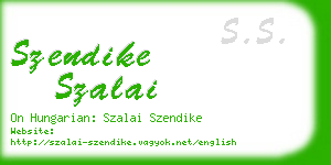szendike szalai business card